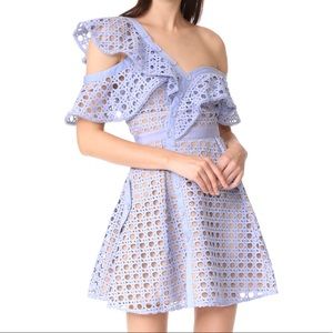 Self-Portrait Guipure Frill Mini Dress Sz 6